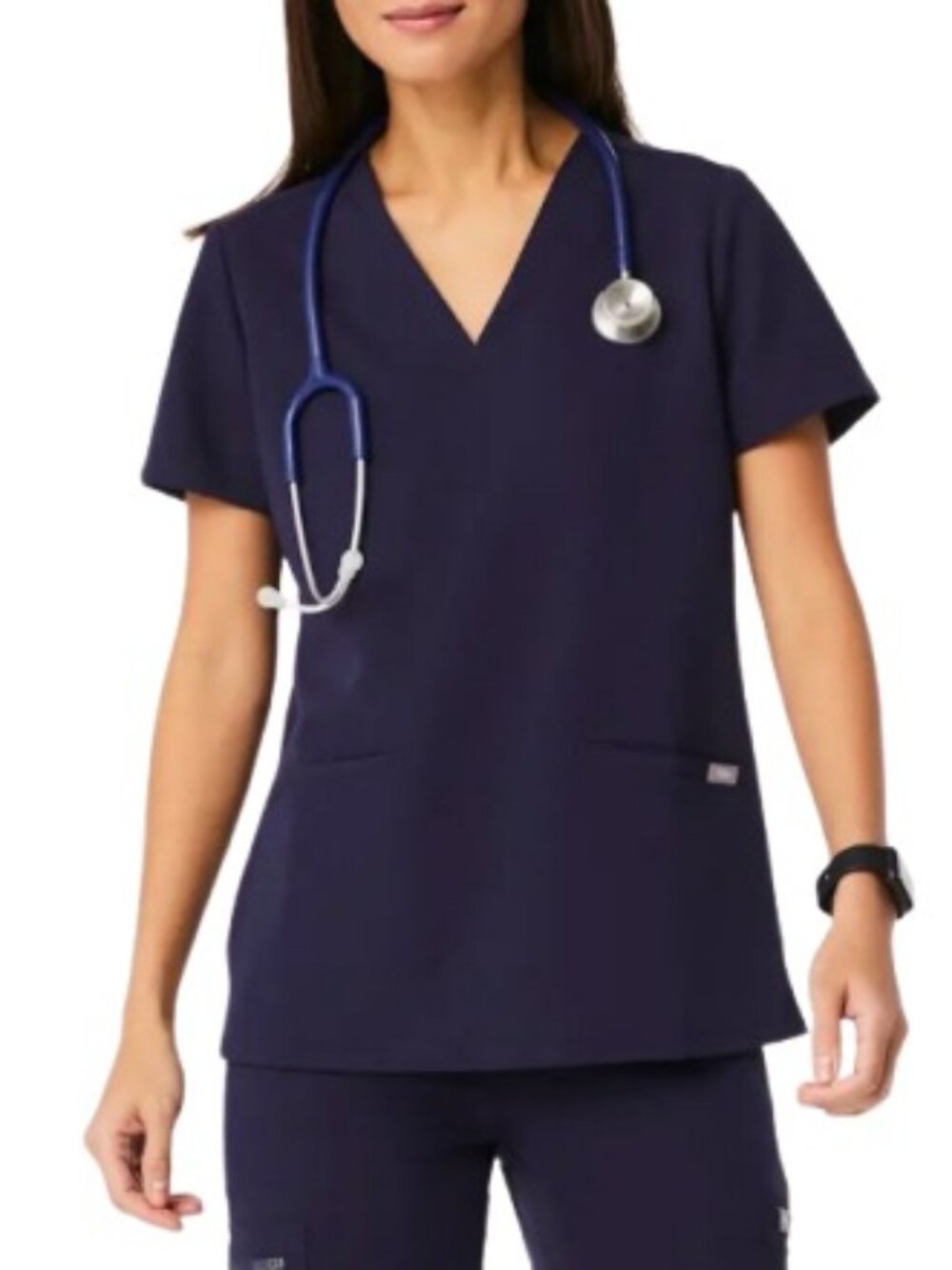 FIGS Technical Collection Womens Casma 3 Pocket Professional Scrub Navy XS